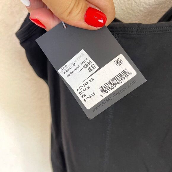 ATM Black One Piece Bodysuit Jumper Tank Top XS - Picture 8 of 8